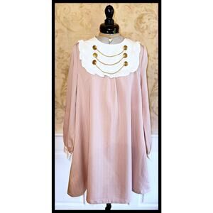 Ank Rouge Pink Napoleon Striped Mini Dress Size M Jirai Kei Japan J Fashion